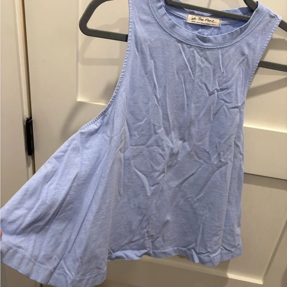 We The Free Sky Blue Sleeveless Top - Picture 3 of 6